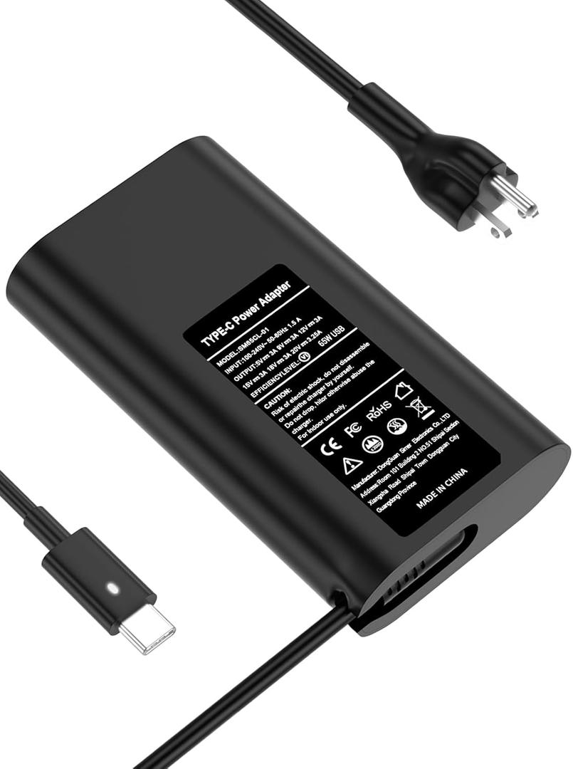 TSKYBEAR 65W 45Watt Compatible with Dell Laptop USB C Charger Latitude 5420 5520 5320 7420 5430 7390 7320 7400,XPS 13 Chromebook 3100 Computer Type C Fast Charging AC Adapter Power Supply Cord