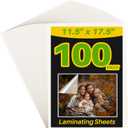 Calenzana 100 Pack Laminating Sheets 11.5x17.5 Inch, 3 Mil Clear Thermal Laminating Pouches Hold 11x17 inch Sheets, Lamination Sheet Paper for Business Card Photo and Sticker