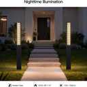MVBT Glass Landscape Path Lights, 71" Tall Pathway Light Wired AC100-240V | Modern Driveway Lights Waterproof, LED Bollard Light, Walkway Lamp 3000K Lighting for Yard Patio Garden Pool Commercial