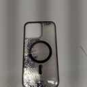 for iPhone Case,[Compatible with MagSafe] Luxury Bling Sparkle Flowing Glitter Liquid Sand Clear Soft TPU Phone Case (Black,iPhone 13 Pro Max)