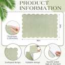 Mooliwe Scalloped Felt Bulletin Cork Board Foldable Beige 36 * 24 Inch