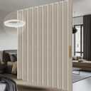 Room Divider Curtain Sets with Flexible Ceiling Track, Privacy Soundproof Curtain for Bedroom Office Patio Sliding Door(Cream White, W180 x L96, 1 Pack)