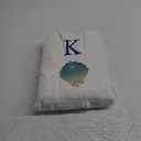 SUPERIOR Lounge Chair Cover with Personalized Monogrammed, Thick, Super Soft, Plush and Highly Absorbent Cotton Terry Towel, Standard -K, Letter K 32x102