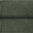 GLAMBURG 100% Cotton 2 Pack Oversized Bath Towel Set 28x55 Inches, Ultra Soft Highly Absorbant Compact Quickdry & Lightweight Large Bath Towels, Ideal for Gym Travel Camp Pool - Olive Green