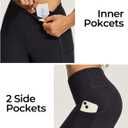 IUGA High Waisted Yoga Pants for Women with Pockets Capri Leggings for Women Workout Leggings for Women Yoga Capris X-Large, Black-capri