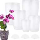 Elcoho 60 Packs Clear Nursery Pots for Plants 6.7/6/5/4/3 Inch Seedling Pots Plastic Plant Nursery Pots Variety Pack with Drainage Hole Seed Starting Pots with 30 Labels for Planting Seed Stareter