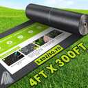 4ft x 300ft Weed Barrier Landscape Fabric, 3.2oz Heavy Duty Woven Geotextile Fabric, Block Gardening Mat Ground Cover, Weed Control Garden Cloth for Gardening Ground, Landscaping, Driveway