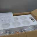 6-Light Nickel Bathroom Vanity Lights, E26 Modern Bathroom Light Fixtures with Clear Glass Shade, Wall Lamps for Mirror Hallway Kitchen Cabinet Living Room Sconces Lights