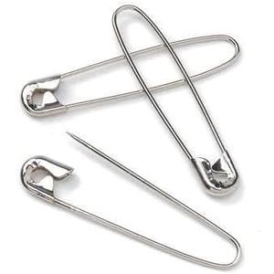 Safety Pins 2Inch| Strong & Long Safety Pin Set for Pinning Saree & Dupatta | Heavy Duty Steel (Metal) in Bulk for Quilting, Home Office Use Fabric Fashion Craft Pins/Diaper Pins/Clasp (150)