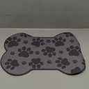 Dog Food Mats for Floors Waterproof, Dog Water Bowl Mat Pet Feeding Absorbent Mat Dog Placemats for Food and Water Grey 19 * 12 inch