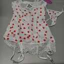 Avidlove Lingerie for Women Teddy Bodysuit with Garter Belt Lace Babydoll Full Slips No Stockings Size S