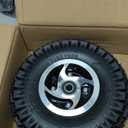10 Inch 3.00-4 Wheel with Keyway Bearing Bore Diameter 0.73" Bearing Width 1.77", 10x3.00-4 Flat Free Tire, Fit for Hand Truck/Wheelbarrow/Garden Cart/Wagon/Generators