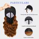 Hat Wigs for Women Baseball Cap with Hair Extensions Short Wave Synthetic baseball Cap Wig for Women Adjustable Hat with Hair Attached for Daily Use(14inch)