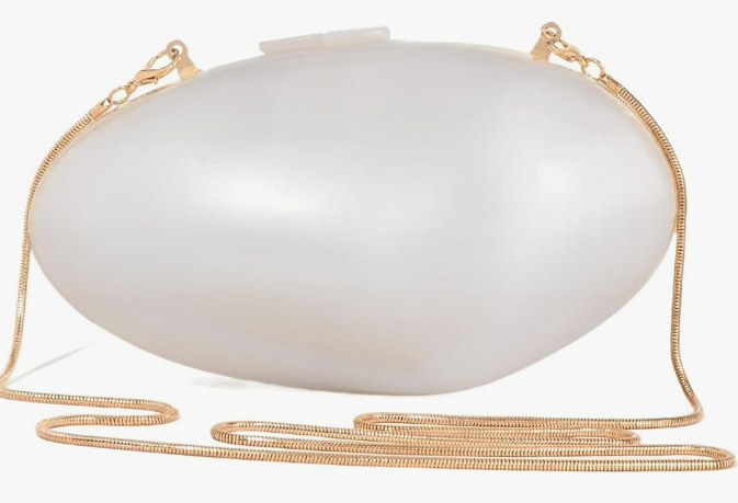 Pearl Clutch Purses For Women,Shell Acrylic Handbags Evening Bag Purse Small Shoulder Crossbody Bags Wedding Guest