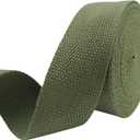 1.5 inch Cotton Webbing Braid Handles Bag Strap 15ft High Density Webbing Plain Weave Straps for Cloth Tote Bag, Pet Collars, DIY Projects, Crafts, Outdoor Accessories (Olive 538)