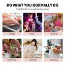 Soft Gel Red Press on Nails Almond - Christmas Short Nails with Glossy French Tips in a Matte Finish, Stick on Nails with Glue in 16 Sizes - 32 Reusable Fake Nails for Women, Ancora