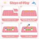 Logic Road Builder Games Toys: STEM Toys for 4 Year Old Kids, Montessori Board Game Brain Teaser Puzzles Preschool Learning Activities Educational Toy for Toddler Ages 3 5 6 7 8-12 Gifts(Pink 32PCS)