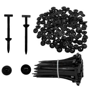 2 x 120Pcs Universal Cable Tie BuckleSelf-Locking Nylon Zip Ties with Pin & Button Design for Car Repairs,Automotive Zipper Clips for Bumper Fender Liner Fastener