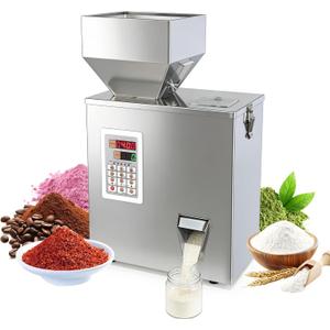 2-200g (0.0044-0.44lbs) Powder Filling Machine, Automatic Intelligent Particle Weighing & Dispensing Filler for Tea, Coffee, Flour, Spices, Granules, 8-16 Packs/Min, 110V