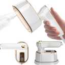 Travel Steamer Iron for Clothes Mini - Portable Ironing Machine Travel Small Size Portable Steamer Travel College Dorm Home Essentials Steamer for Clothes(White) (6.1*3*4.2 in)