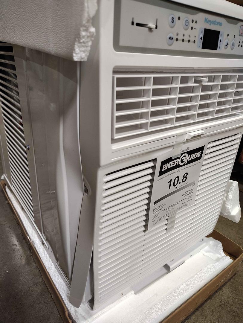 Keystone 8,000 BTU Slider Window Air Conditioner and Dehumidifier, 115V Air Conditioner Window Unit for Bedroom, Living Room, and Small-Medium Sized Rooms up to 350 Sq.Ft., 4-Way Air Direction Control