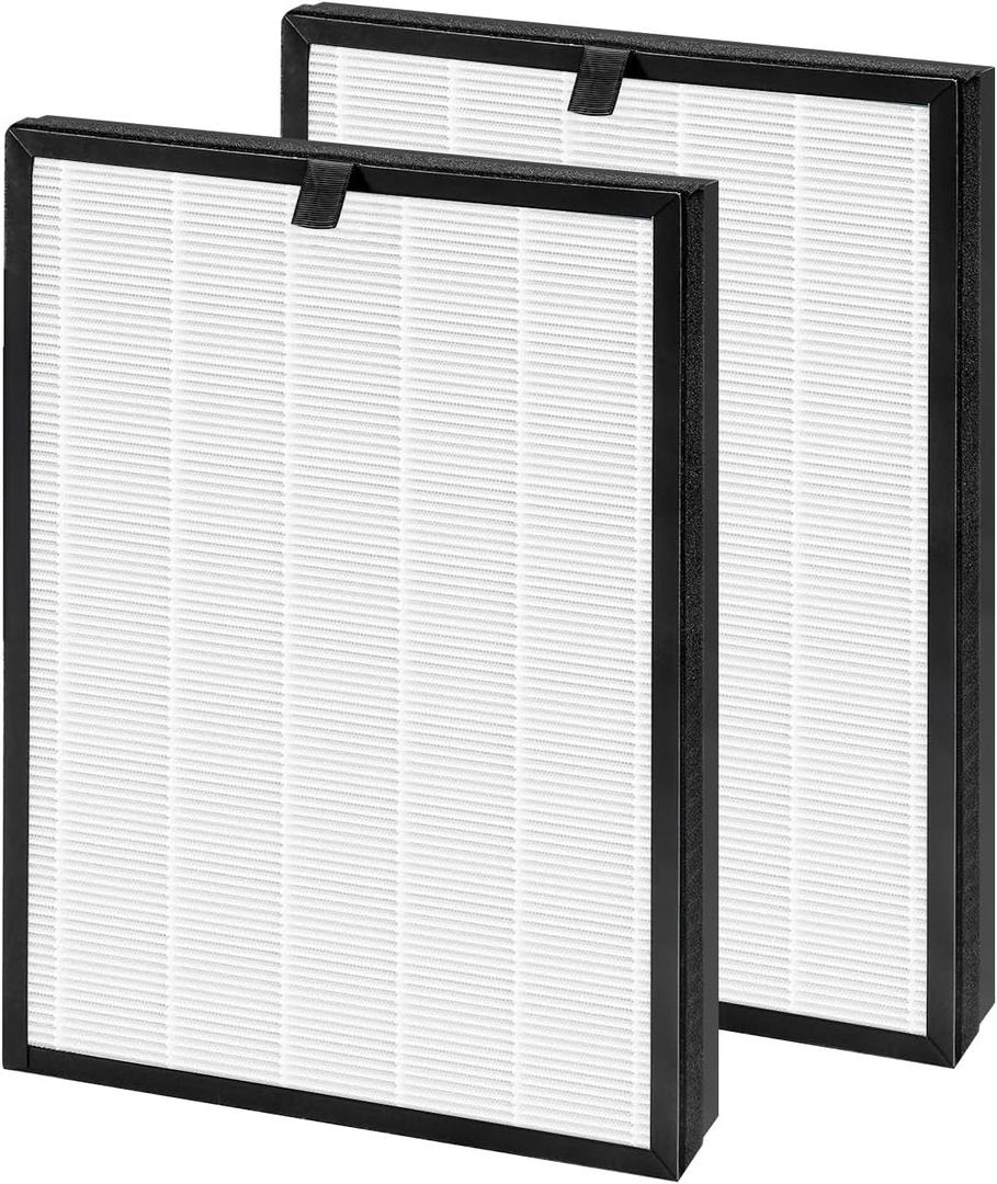 2 Pack Replacement Filter for PuroAir 400 Purifier, 3-in-1 System with High Efficiency Layer & Activated Carbon, Captures 99.97% Pollutants, Smoke, Odors, Pet Dander