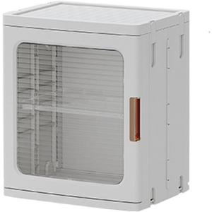 Stackable Shoe Rack Storage with Universal Wheels Foldable，Transparent and Visible, Magnetic Opening Cover,Dustproof and Moisture-Proof for Hallway, Living Room, Bedroom (Color : Transparent White)