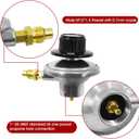 MENSI Low Pressure 1 LB Propane Adjustable Regulator with M12X1.5 Male Adaptor Nozzle for Camping Grill