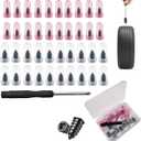 40 PCS Tire Repair Rubber Nails Kit with 2 Sizes, Tire Repair Kit  Fast Self-Service Tire Repair Tools, with Box and Screwdriver, Suitable for Car Motorcycle Jeep Tire Puncture Repair