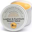 FAVIRZCE Leather & Furniture Repair Salve: Conditioner for Couches Purse Bag Car Seat - Polisher Moisturizer and Restorer Leather Wood and Vinyl - Prevent Cracking or Fading & Water Rings (8oz) (8 Ounce (Pack of 1))