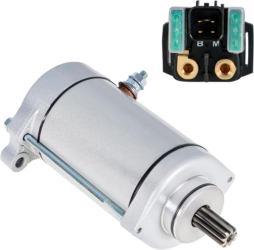 waltyotur Starter with Relay Solenoid Replacement for Suzuki VL1500 VL1500B Intruder 1500 1998-2004