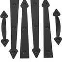 Magnetic Decorative Garage Door Curb Appeal Faux Hinges Handles Hardware Kit Color Black