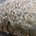 Boiee Art,24x48Inch Textured Hand Painted Canvas Paintings Silver Leaf Abstract Tree 3D Oil Paintings Landscape Artwork Modern Home Decor Wall Art Wood Inside Framed Hanging Wall Dcor