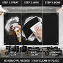 Chunful 24×36 Inch Stove Backsplash Splatter Guard Range Hood Backsplash Wall Protector for Kitchen Stovetop Wall Easy Installation Fire Extinguishing