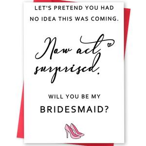 Will You Be My Bridesmaid Card, Bridesmaid Proposal Card, Maid of Honor Card Gift for Women (ES117) Will You Be My Bridesmaid Card, Bridesmaid Proposal Card, Maid of Honor Card Gift for Women (ES117)