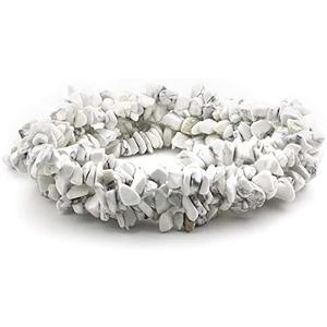 31 inches Chip Stone Loose Gemstones Beads Drilled Strand for Jewelry Making (Howlite)