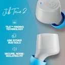 Skullcandy Jib True 2 Wireless Earbuds, Bluetooth Headphones, Up to 33 Hours Battery with Charging Case, Noise Isolating Fit, Sweat and Water Resistant, Microphone for iPhone Android - Light Grey/Blue