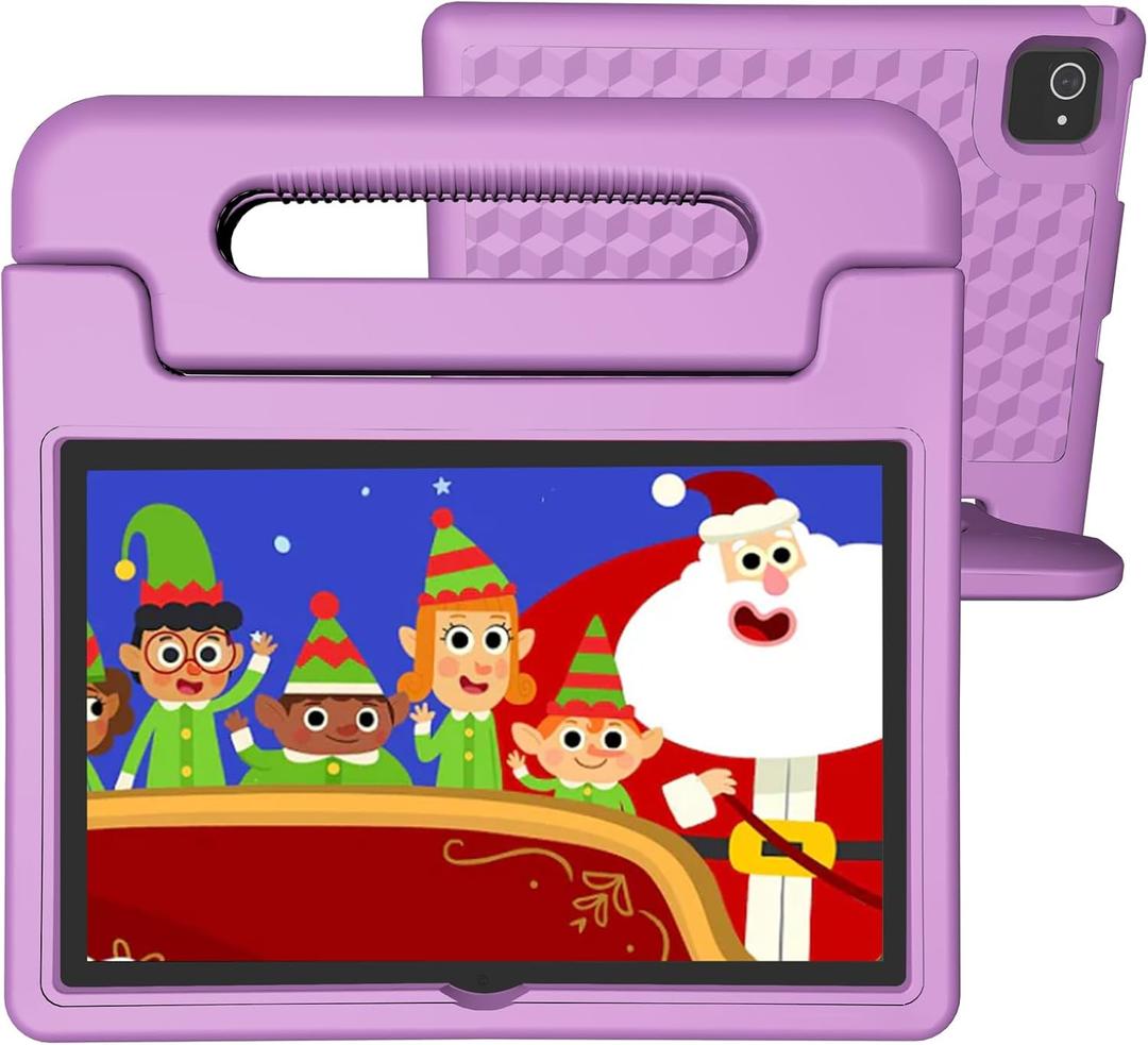 Tablet for Kids 10.1 inch Android 14, 8GB+64GB(TF 1TB) 6000mAh Kids Tablet WiFi6 Parental Control,Face Unlock, 1280 * 800 HD Screen (Purple)
