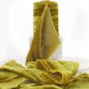 HUIHUANG Gold Velvet Ribbon - 3 Inch Crinkled Fringe, Gold Christmas Velvet Ribbon for Wreaths, Trees, Decor, Flower Bouquets, Gift Wrap, Bows, Wedding & Bridal Showers