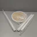 Apicizon 2 Tier Round Side Table, White Rattan Nightstand Bedside Table with Storage, Boho End Table for Living Room, Bedroom, Small Spaces, Easy Assembly, 15 x 19.3 Inches