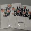 2 x Brain Birthday Party Cake Topper Funny Brain Birthday Party Decorations Black Glitter Cartoon Brain Theme Party Cake Decorations Baby Shower Supplies