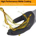 NEOTRIL Safety Work Gloves MicroFoam Nitrile Coated- Pairs,Breathable Nylon Working Gloves for Men Women, XL, 3 Pairs 