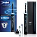 Oral-B GENIUS X Electric Toothbrush with 3 Oral-B Replacement Brush Heads and Toothbrush Case, Black