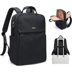 GOLF SUPAGS Women Laptop Backpack Fits 15.6 Inch Notebook Casual Daypack Everyday Bag for Work Travel College Backpack Book Bags (Black)