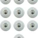 Set of 10 Ceramic Cabinet Colorful Knobs for Kitchen, Cabinet, Drawer, Wardrobe (White and Grey)