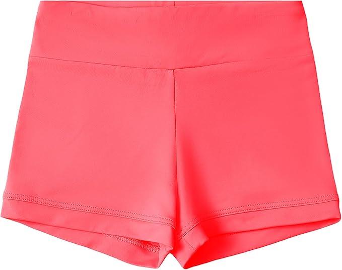 Girls Dance Shorts for Ballet Gymnastics Cheers Spandex Athletics for Team Sports Size S Pink