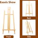 16 Pack 15 Inch Wood Easels, Easel Stand for Painting Canvases, Art, and Crafts, Tripod, Painting Party Easel, Kids Student Tabletop Easels for Painting, Portable Canvas Photo Picture Sign Holder