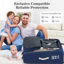 Stroller Bag for Airplane, Stroller Travel Bag Compatible with UPPAbaby Vista V1 V2 V3, Cruz V1 V2 V3, Rolling Wheel Bag with Storage Pocket, Multiple Handles,Luggage Tag for Flight Travel,Navy