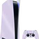 MightySkins Glossy Glitter Gaming Skin for PS5 / PlayStation 5 Bundle - Solid Lilac | Durable High-Gloss Glitter Finish | Easy to Apply and Change Style | Made in The USA