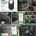 Android Smart Tag 2 Bluetooth Tracker Works with Google Find My Device, Key Finder for Keys, Wallet & Luggage, Loud Alarm, No Monthly Fees, Replaceable Battery